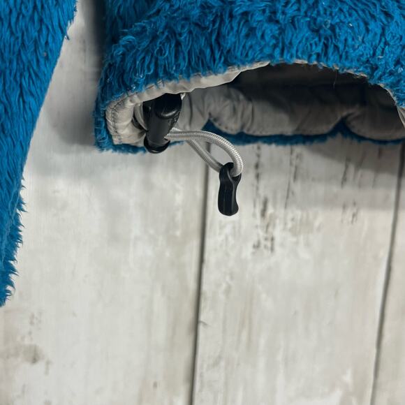 North Face Teal Blue Long Sleeve Zip Up Pockets Fleece Sweater Jacket Small - Picture 5 of 15